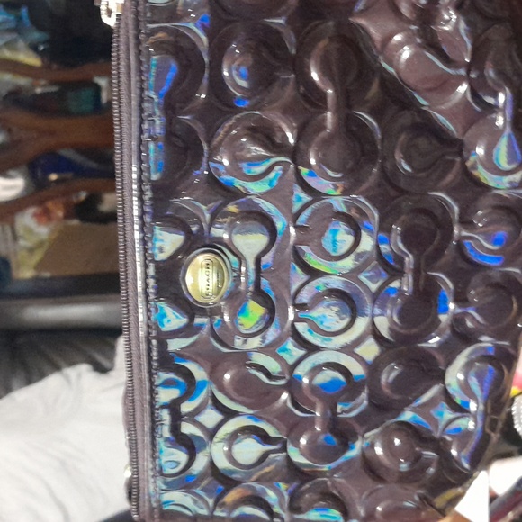 Coach Glossy Purple/Plum Tote - Picture 8 of 13